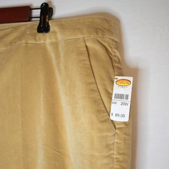 Talbots Beige stretch velvet pants classic fit NWT - Picture 7 of 9
